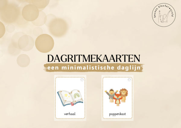 Minimalistische daglijn (dagritmekaarten)