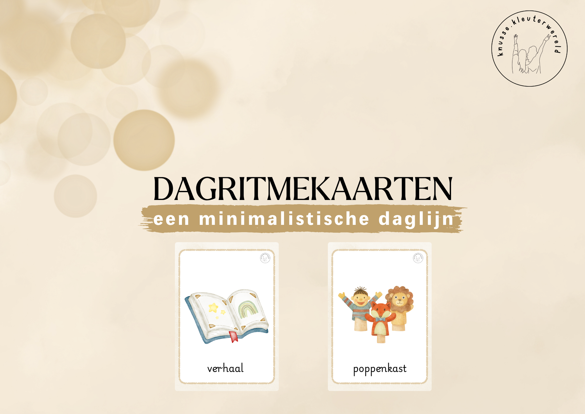 Minimalistische daglijn (dagritmekaarten)