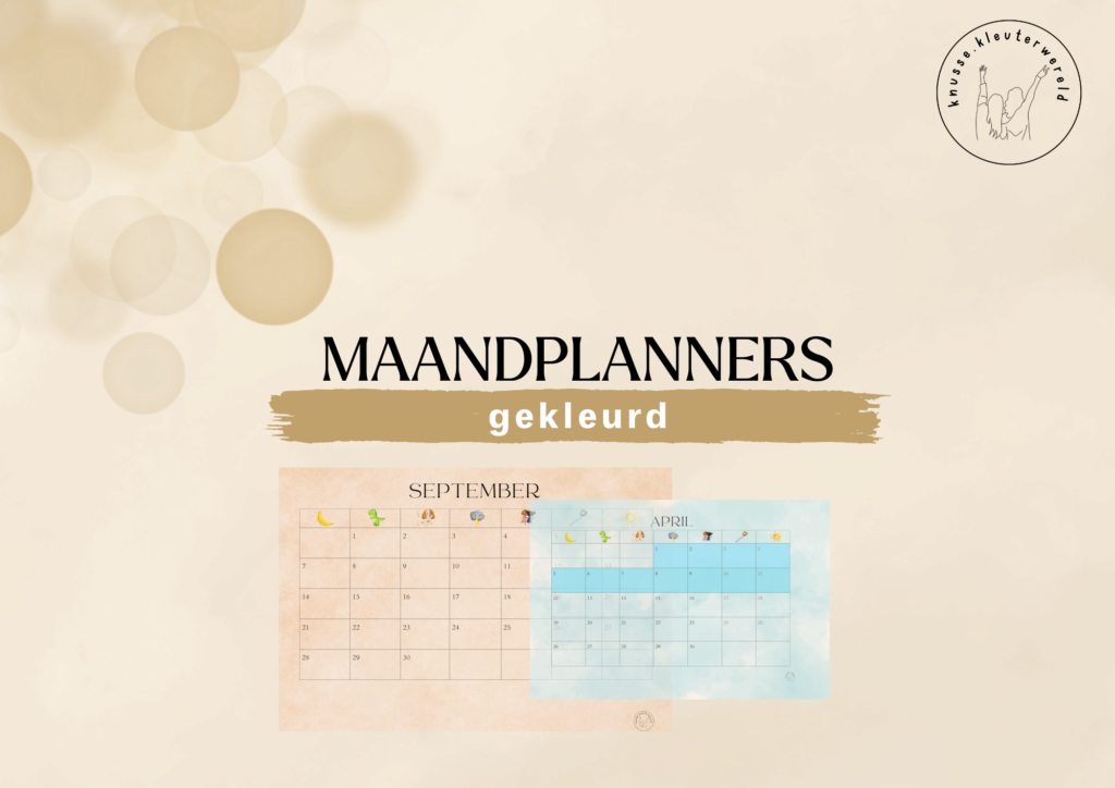 Maandplanner - gekleurde kalender