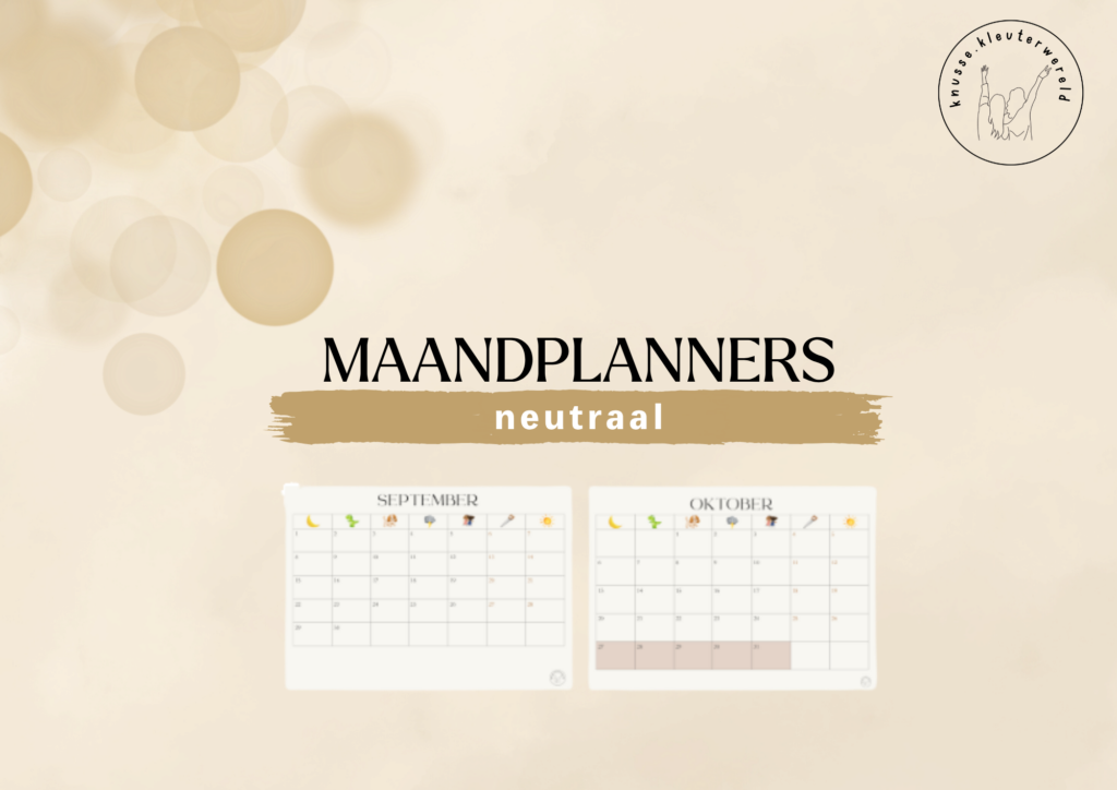 Maandplanner - neutrale kalender