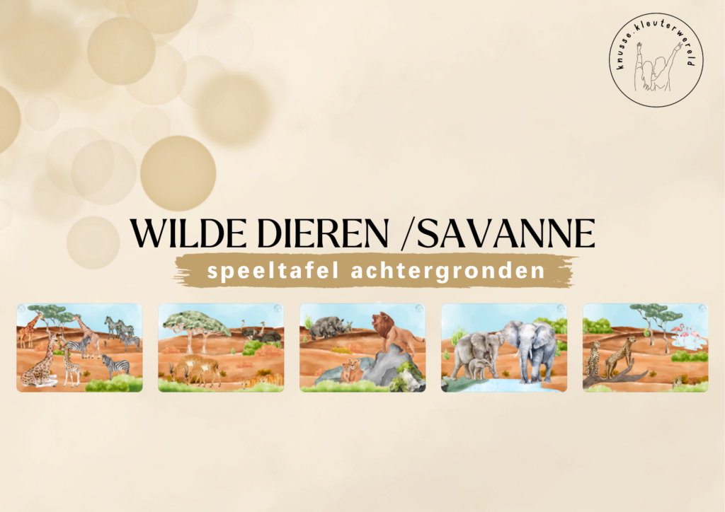 Wilde dieren (savanne) achtergrond
